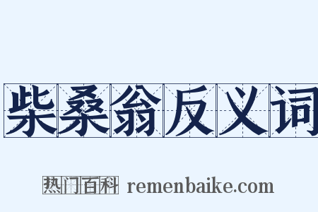 柴桑翁反义词是什么意思的图片